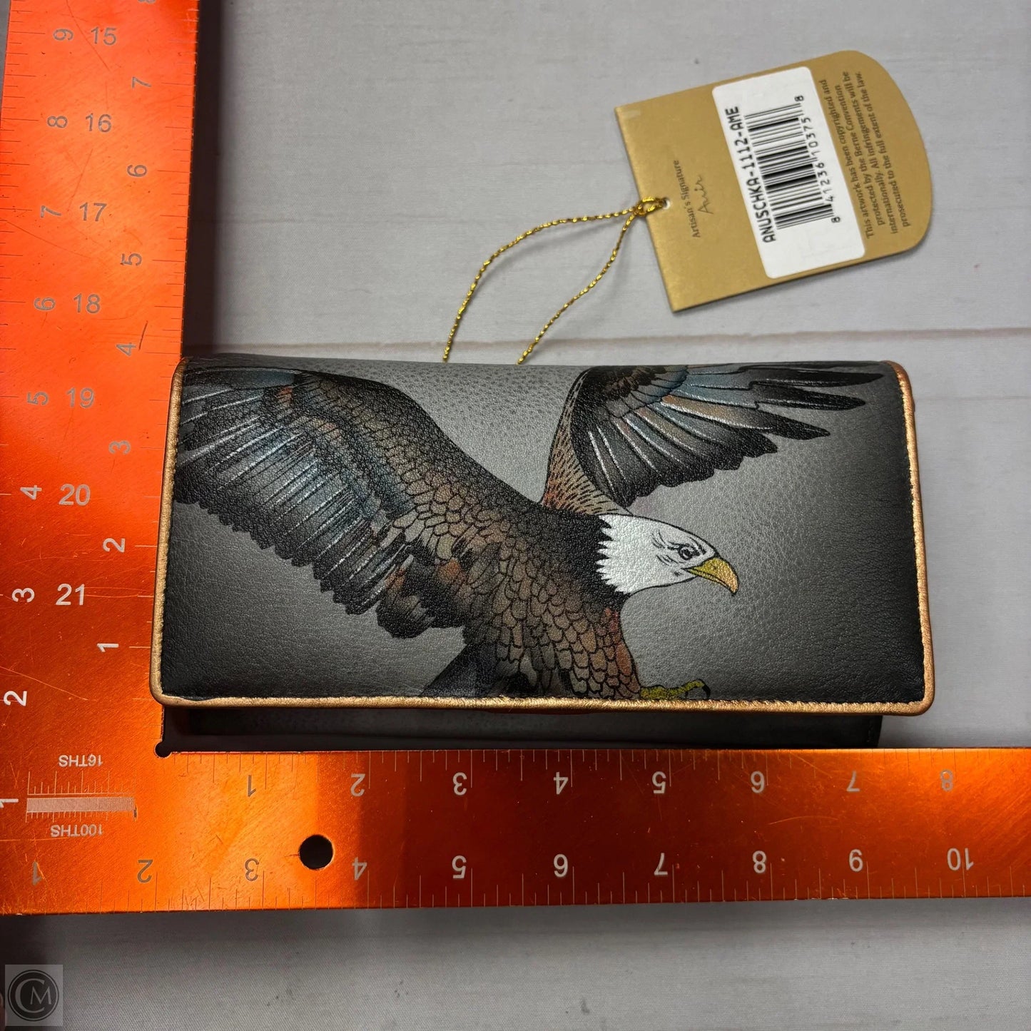 Wallet Leather By Anuschka, Size: Medium