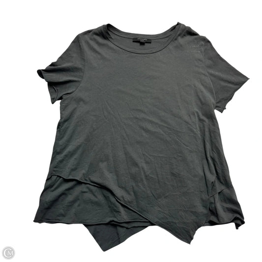 Top Short Sleeve Designer By All Saints In Grey, Size: L