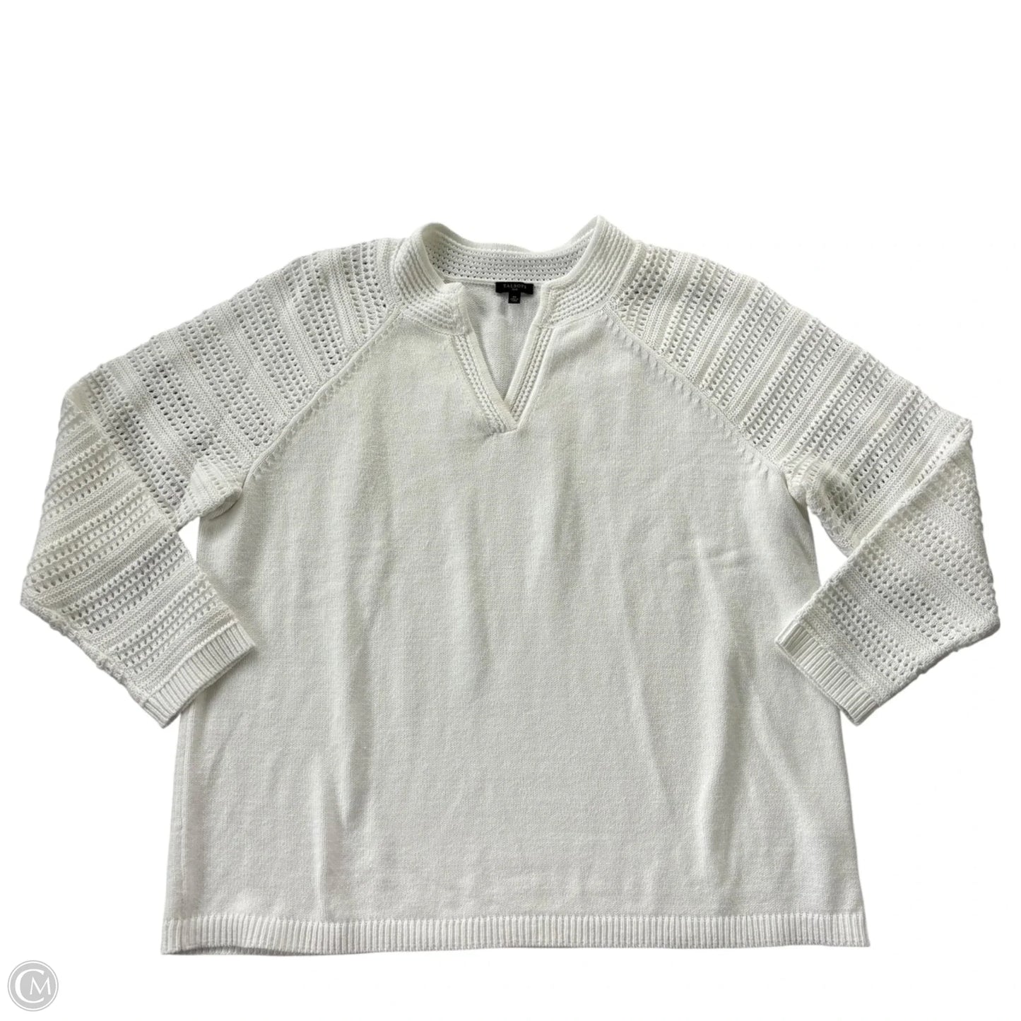 Sweater By Talbots In White, Size: 2x