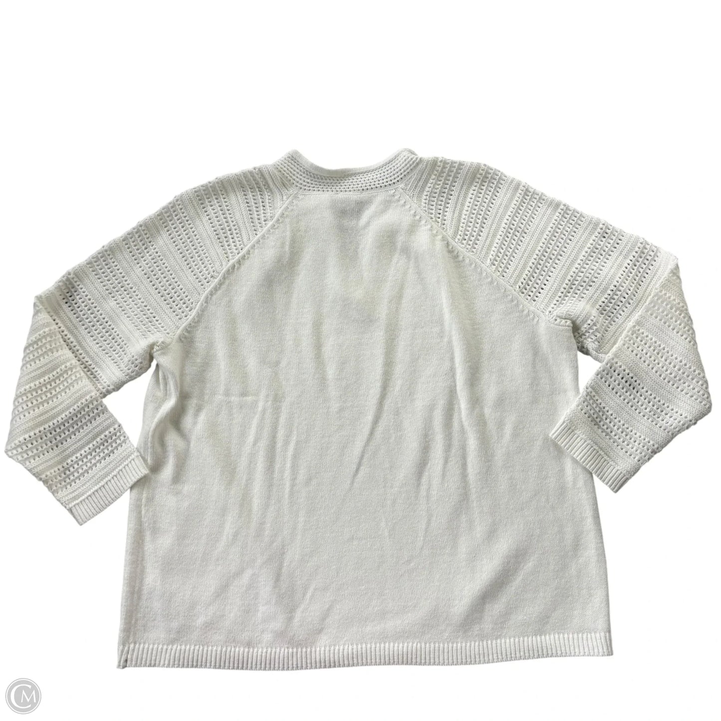 Sweater By Talbots In White, Size: 2x