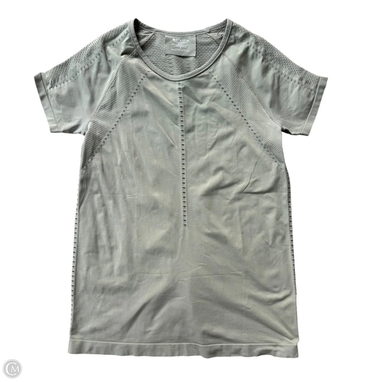 Athletic Top Short Sleeve By Athleta In Green, Size: S
