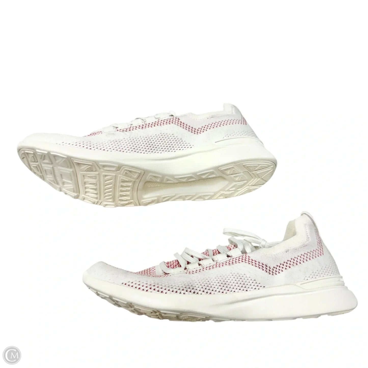 Shoes Designer By Apl In Red & White, Size: 9.5