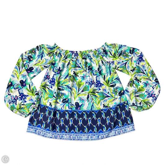 Top Long Sleeve Designer By Lilly Pulitzer In Floral Print, Size: Xxs
