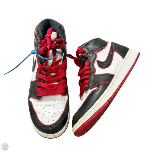 Shoes Luxury Designer By Jordan In Black & Red, Size: 8