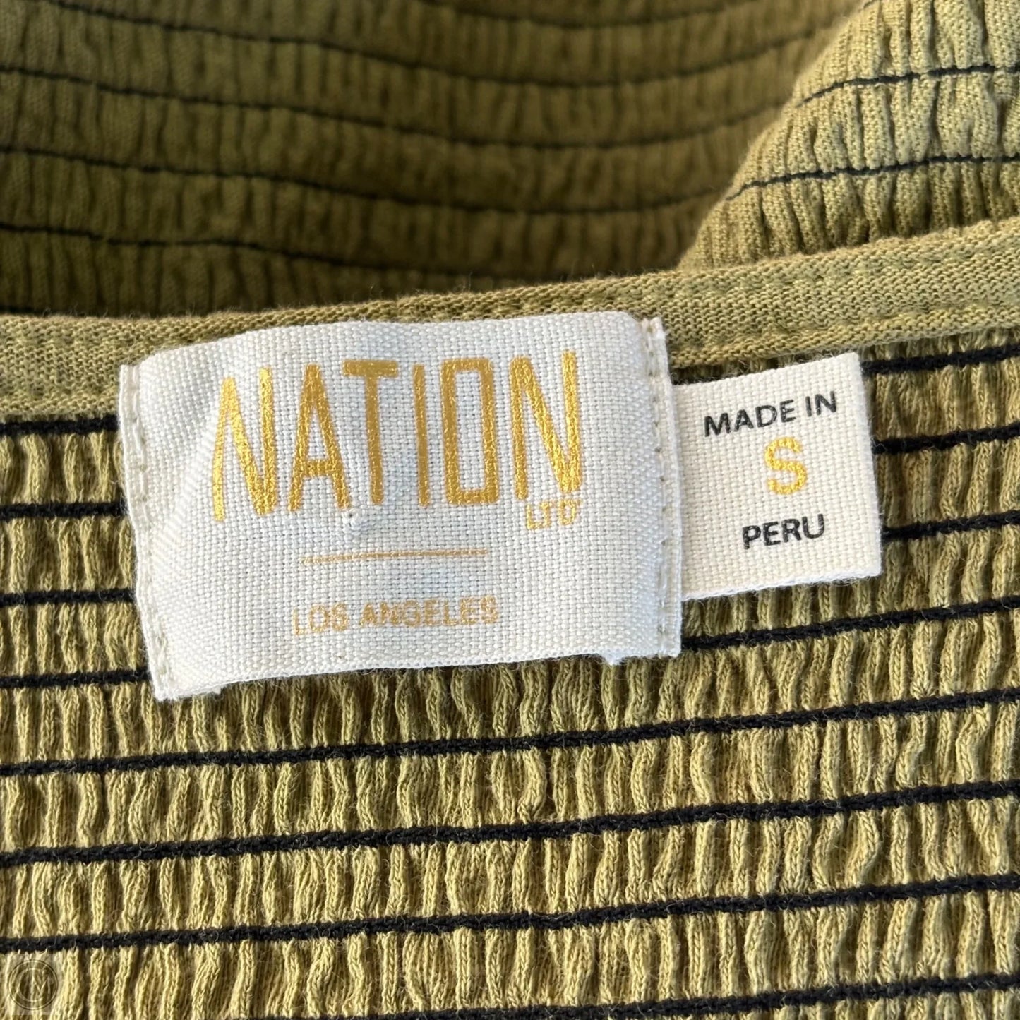 Top Short Sleeve By Nation Ltd In Green, Size: S