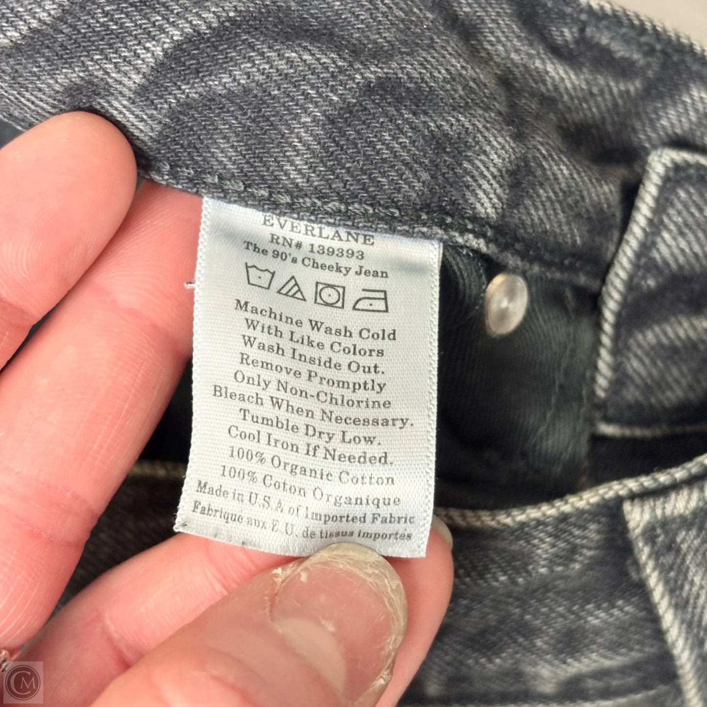 Jeans Straight By Everlane In Black Denim, Size: 2