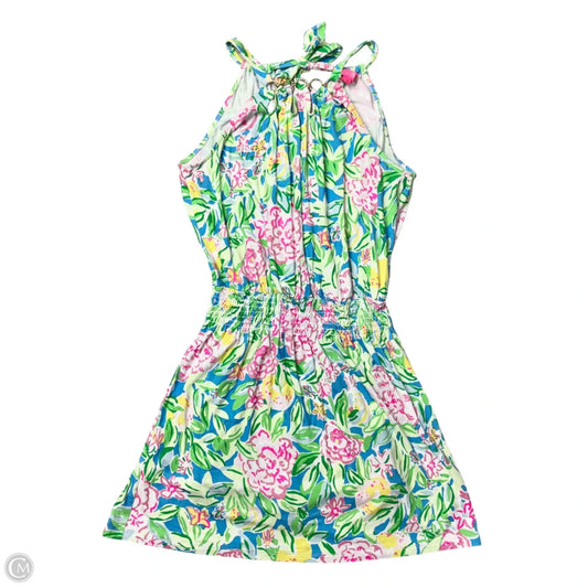 Romper Designer By Lilly Pulitzer In Floral Print, Size: M