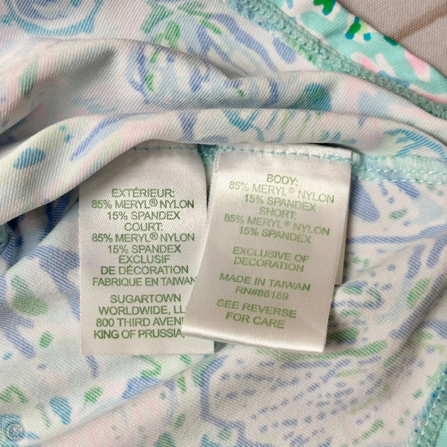 Skort Designer By Lilly Pulitzer In Blue & Green, Size: L