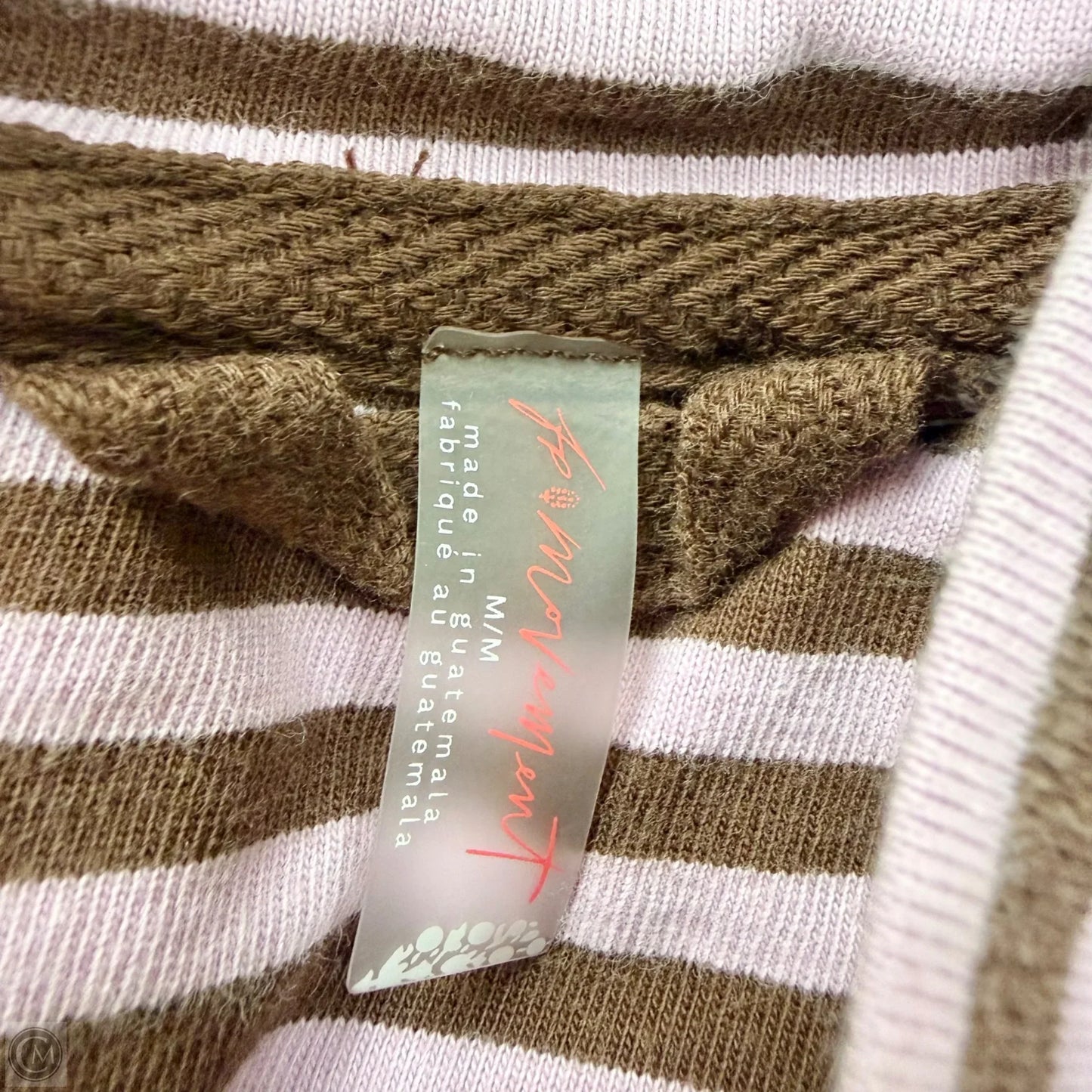 Top Long Sleeve By Free People In Striped Pattern, Size: M