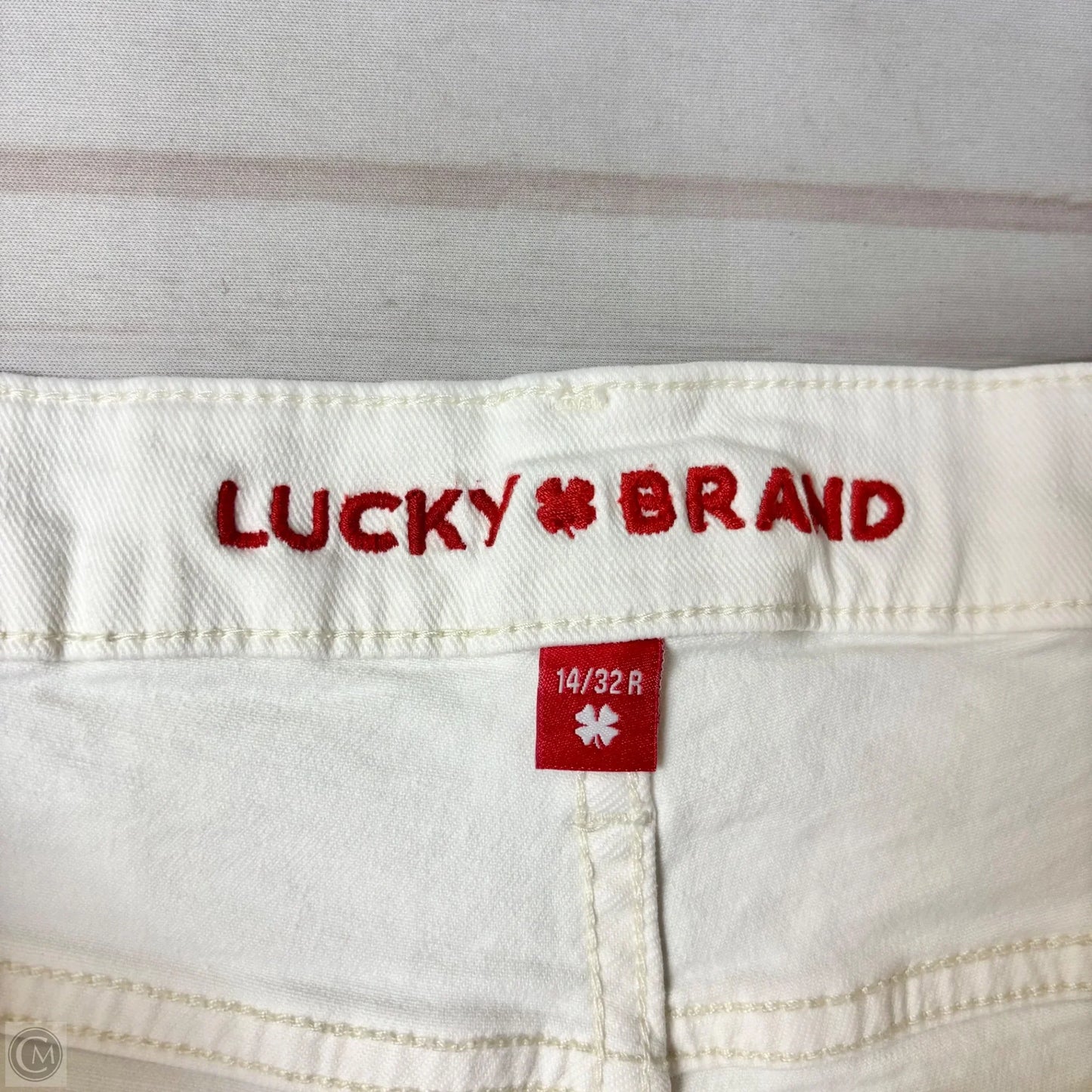 Jeans Wide Leg By Lucky Brand In White, Size: 14