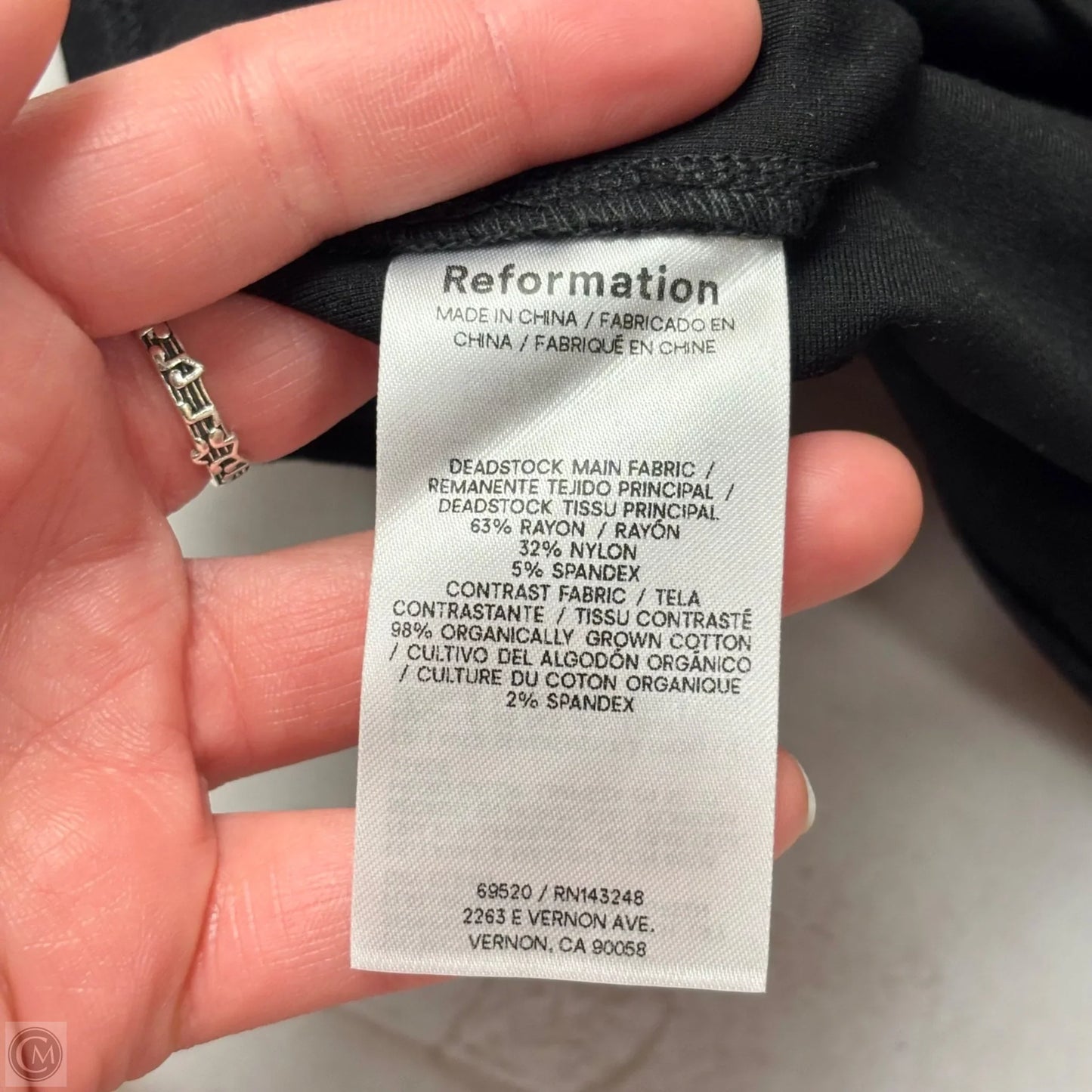 Top Sleeveless By Reformation In Black & White, Size: Xl