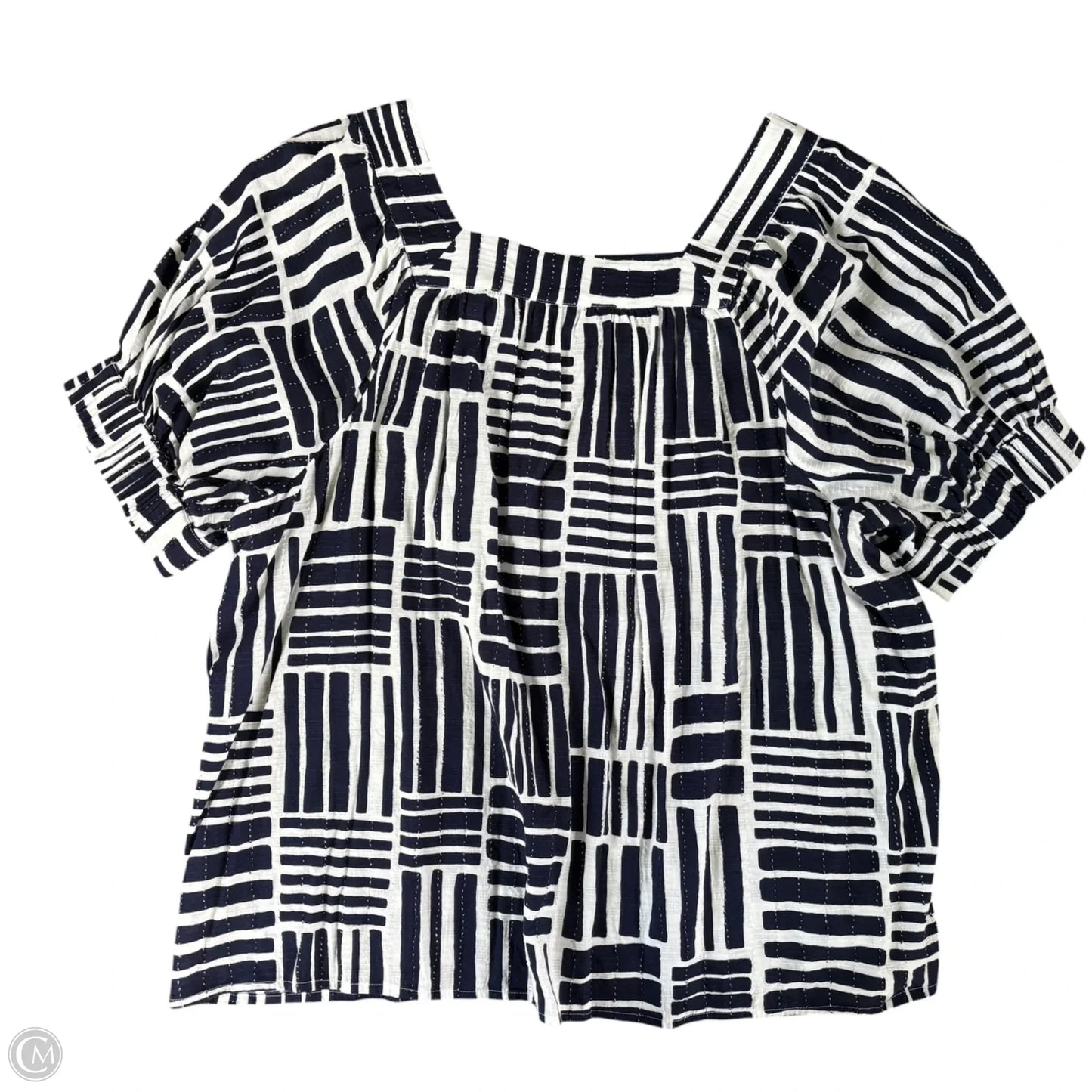 Top Short Sleeve By Lane Bryant In Navy, Size: 2x