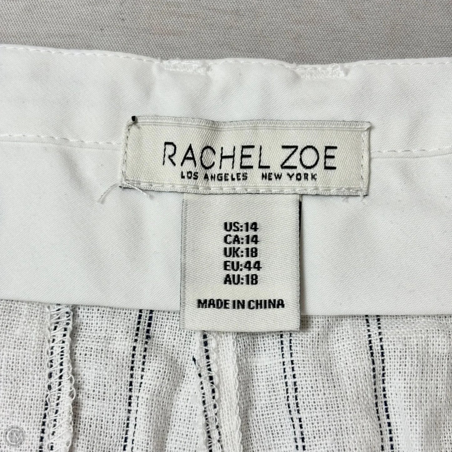 Pants Linen By Rachel Zoe In Striped Pattern, Size: 14
