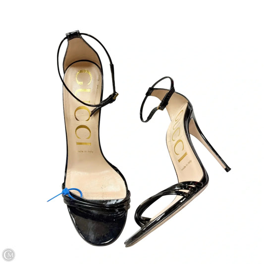 Sandals Luxury Designer By Gucci In Black, Size: 7