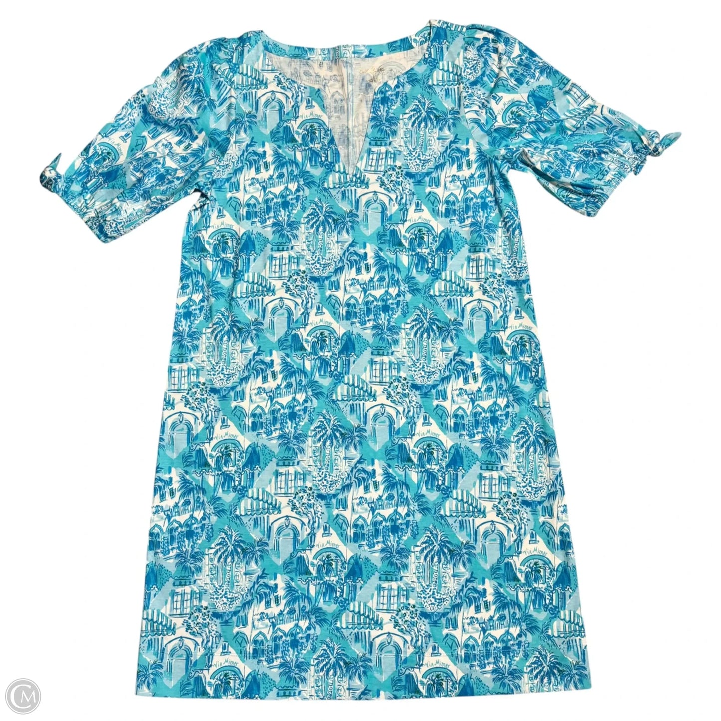 Dress Designer By Lilly Pulitzer In Blue & White, Size: L