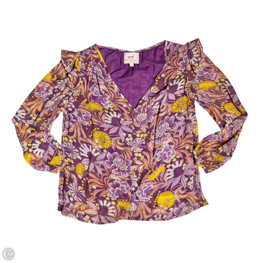 Blouse Long Sleeve By Banjanan In Floral Print, Size: S