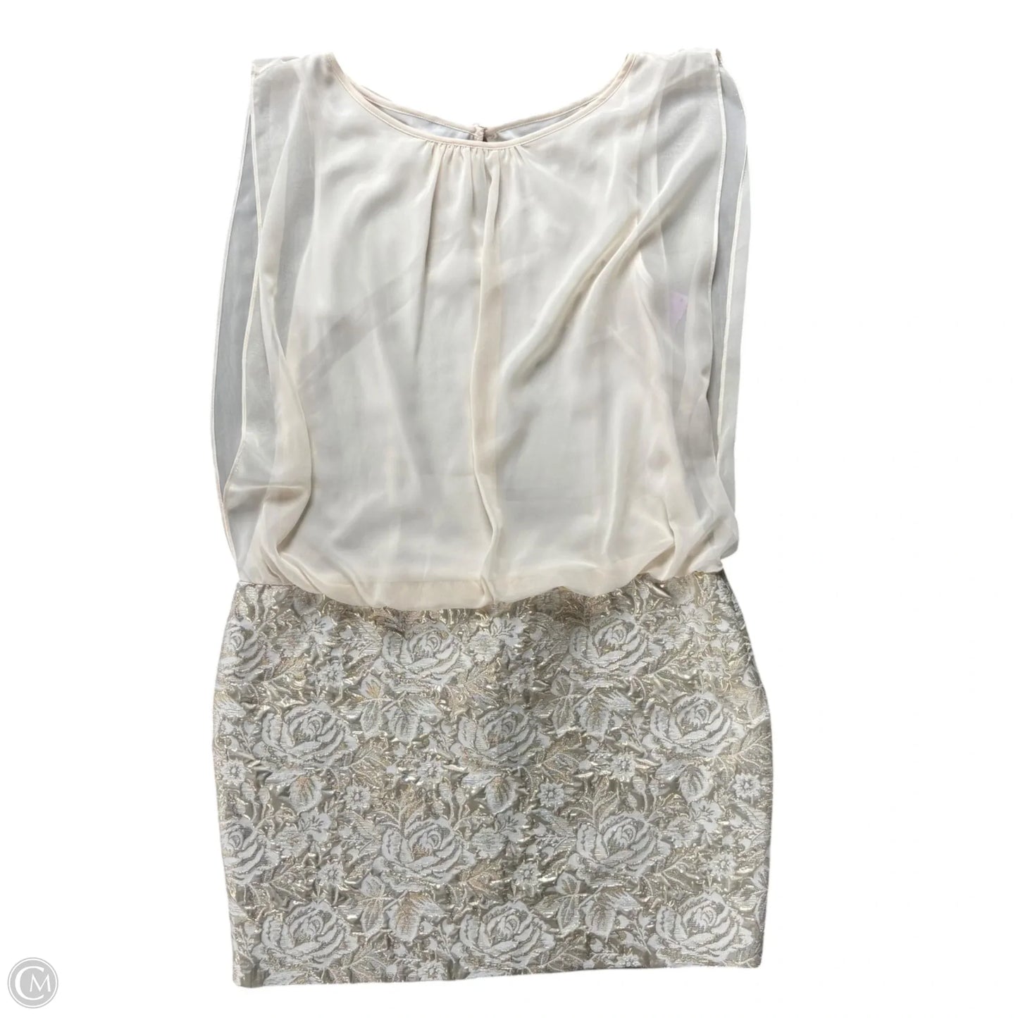 Dress Party Short By Aidan Mattox In Cream, Size: M