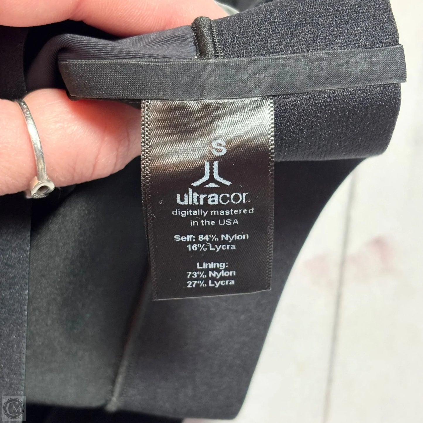 Athletic Bra By Ultracor In Black & Gold, Size: S