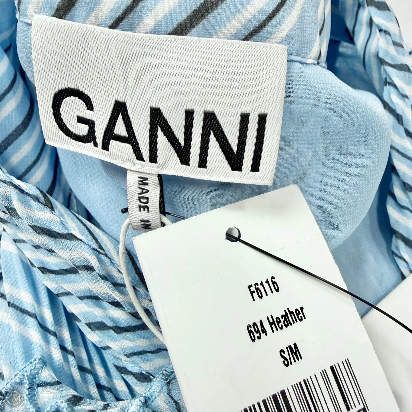 Dress Casual Short By Ganni In Striped Pattern, Size: S/M