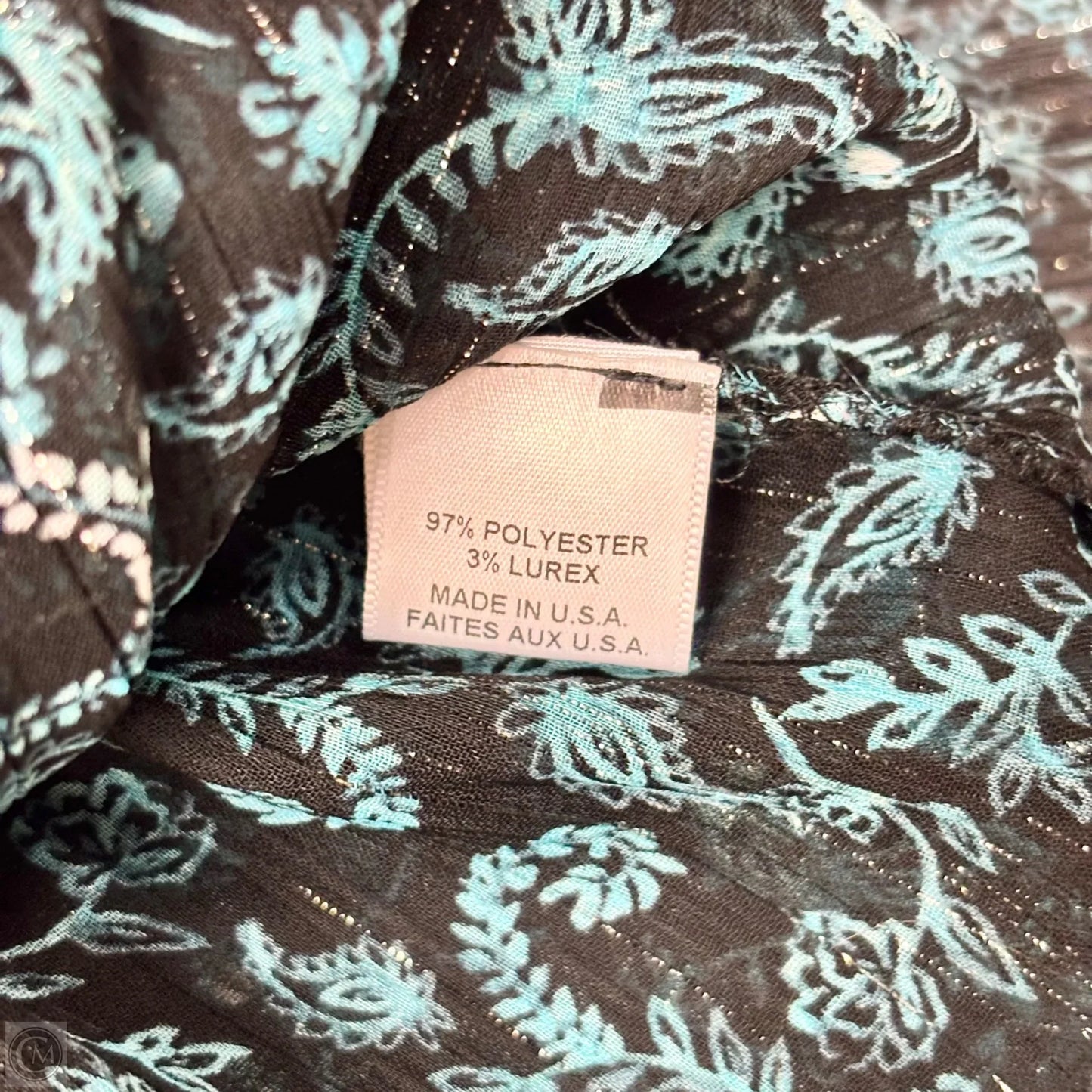 Dress Designer By Misa In Black & Blue, Size: M