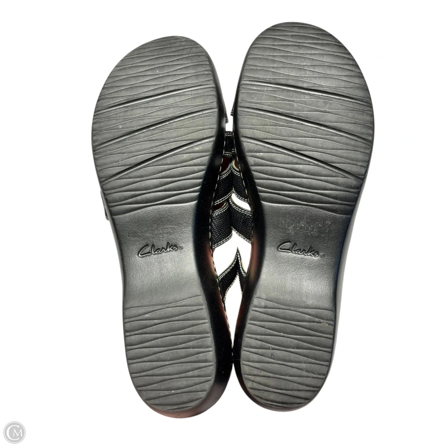 Sandals Flats By Clarks In Black, Size: 9.5