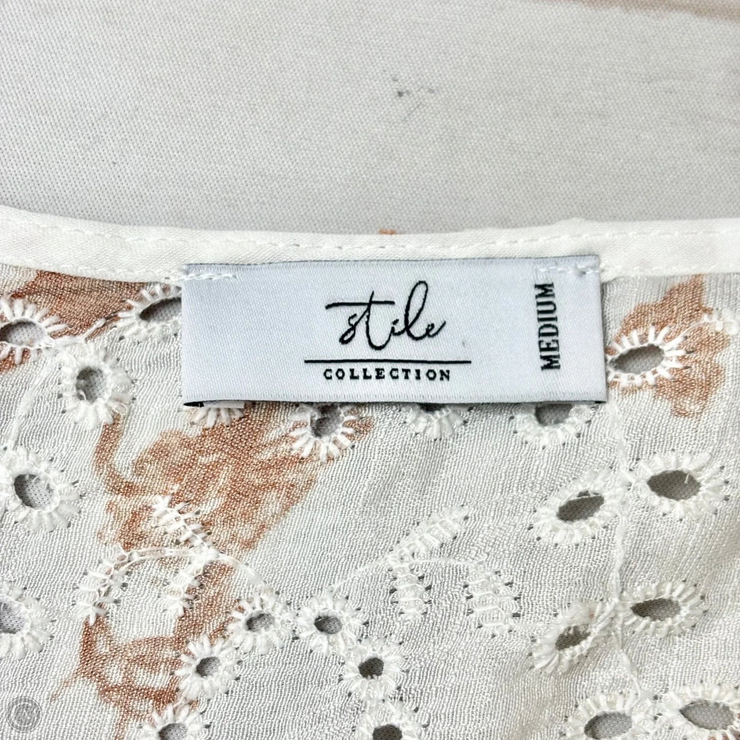 Top Long Sleeve By Stile Collection In Floral Print, Size: M