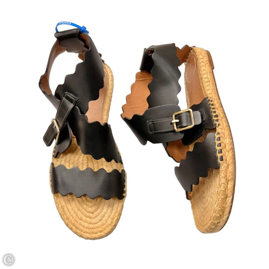 Sandals Luxury Designer By Chloe In Black, Size: 9.5