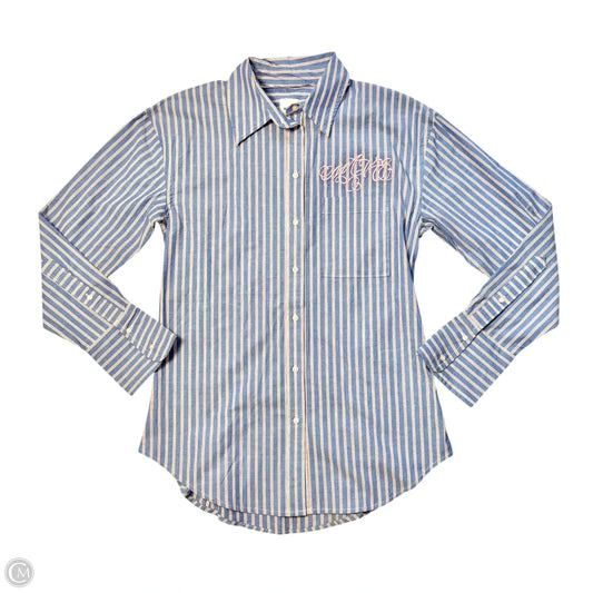 Top Long Sleeve By Maeve In Striped Pattern, Size: Xs