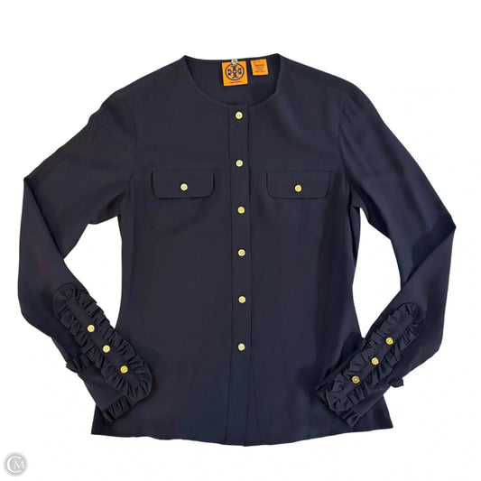 Blouse Designer By Tory Burch In Navy, Size: Xs