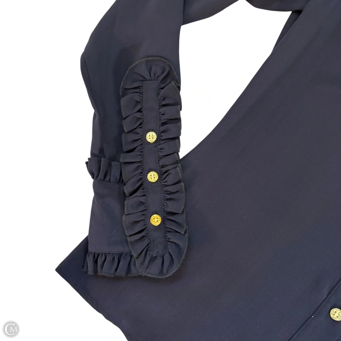 Blouse Designer By Tory Burch In Navy, Size: Xs