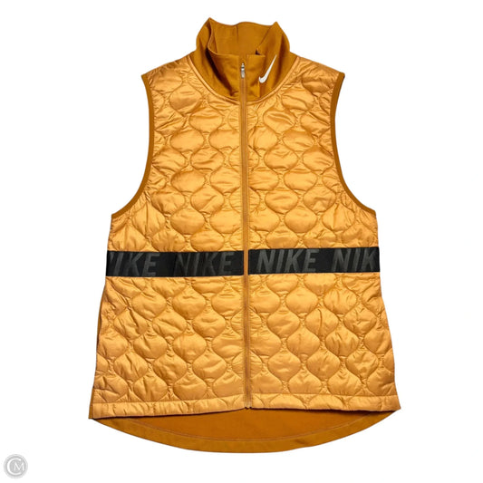 Vest Puffer & Quilted By Nike Apparel In Brown, Size: M