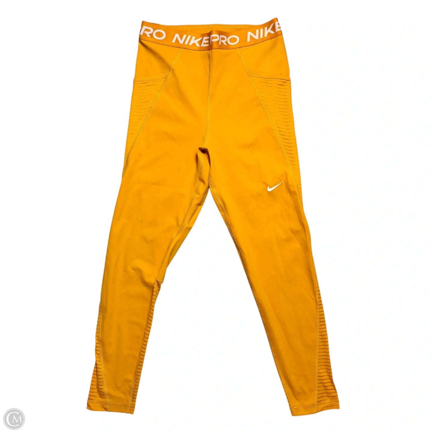 Athletic Leggings By Nike Apparel In Orange, Size: M