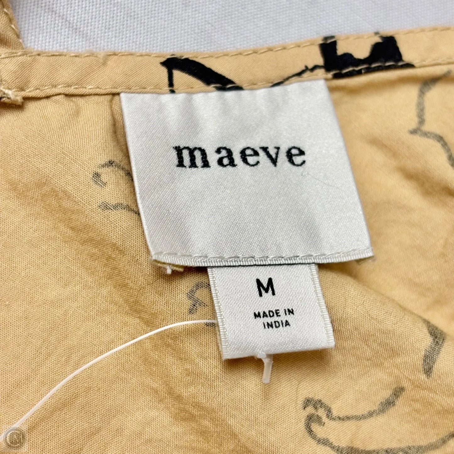 Top Short Sleeve By Maeve In Black & Brown, Size: M