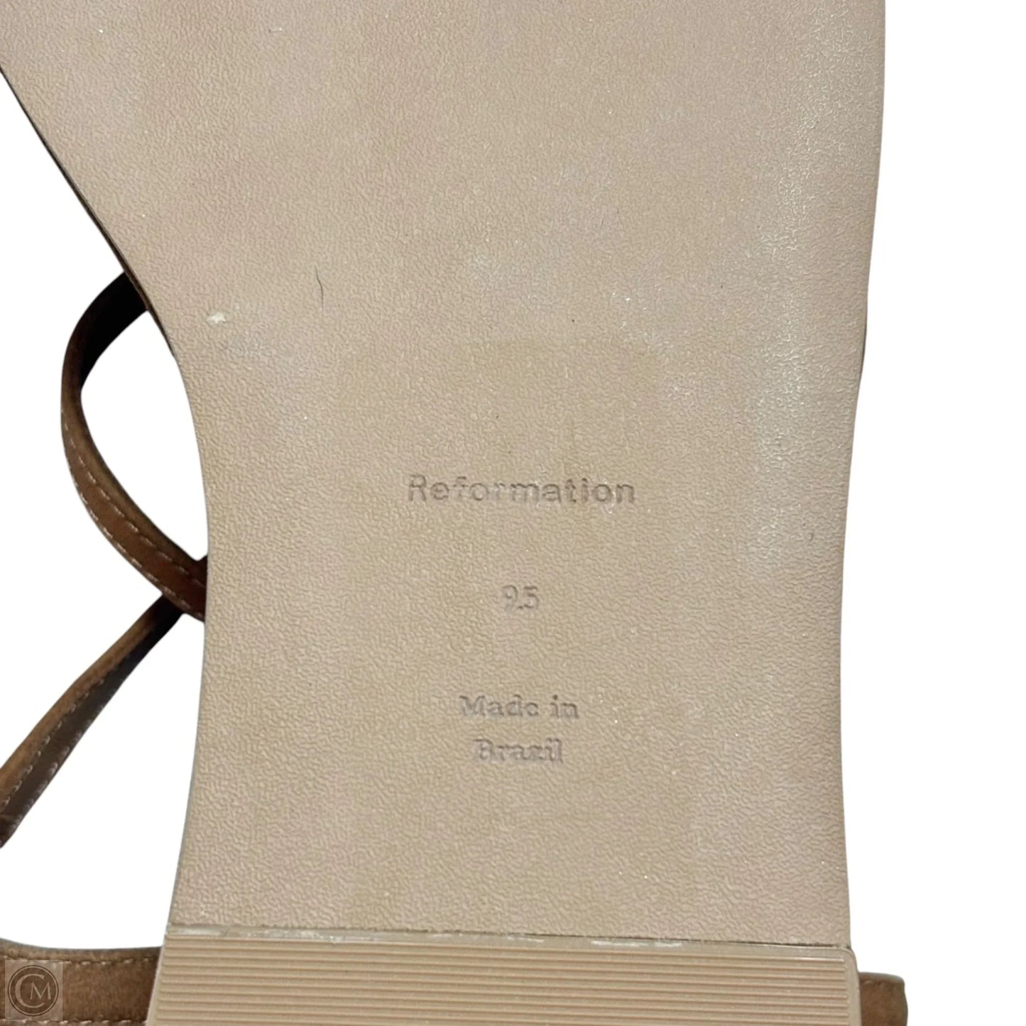 Sandals Heels Wedge By Reformation In Brown, Size: 9.5