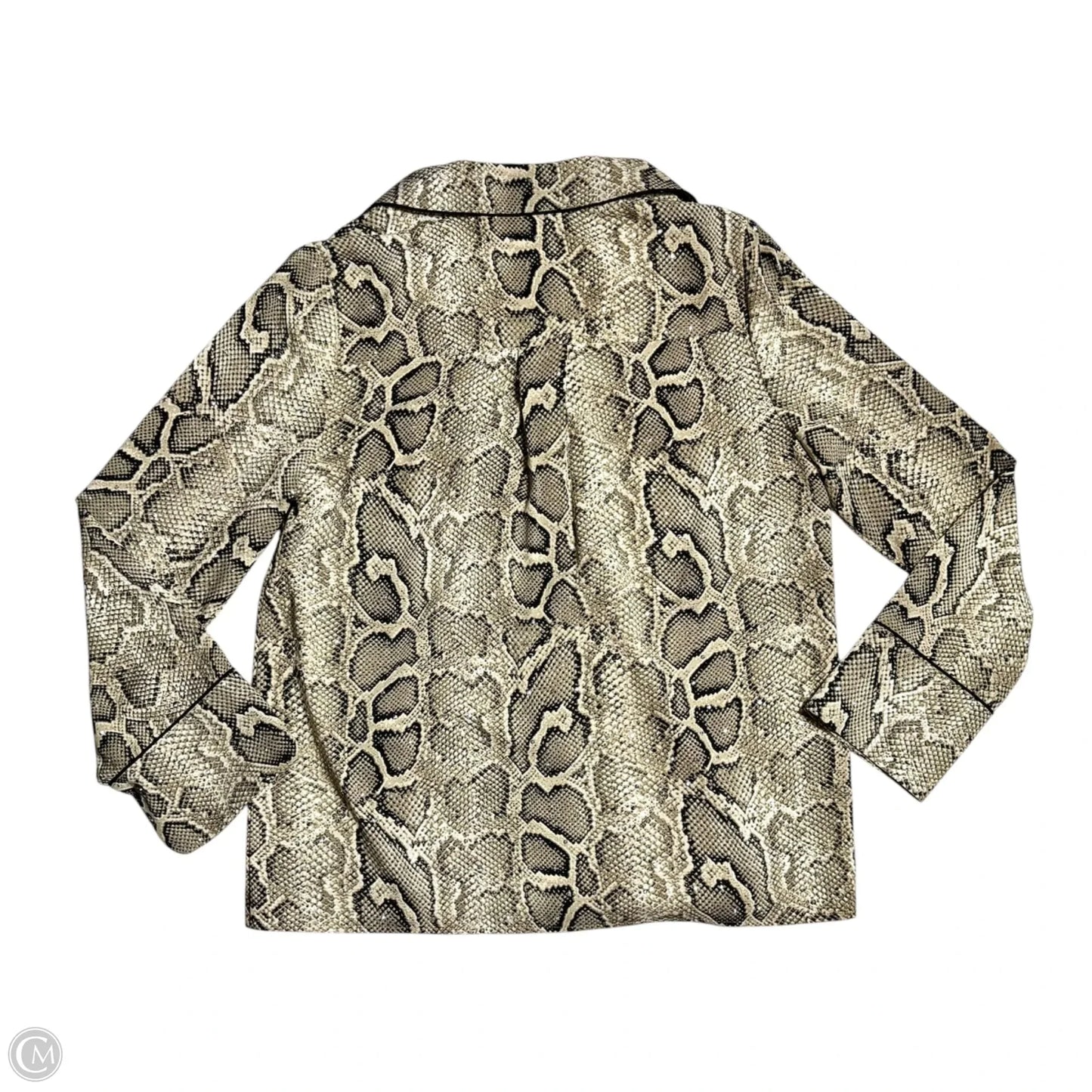 Top Long Sleeve By Michael By Michael Kors In Snakeskin Print, Size: M