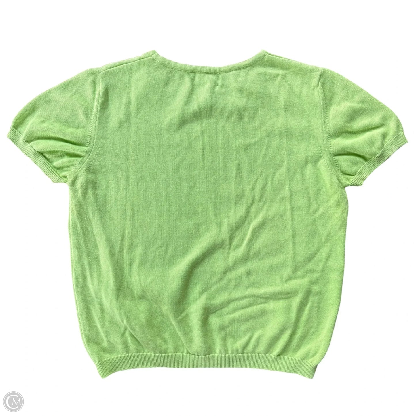 Top Short Sleeve Designer By Lilly Pulitzer In Green, Size: L
