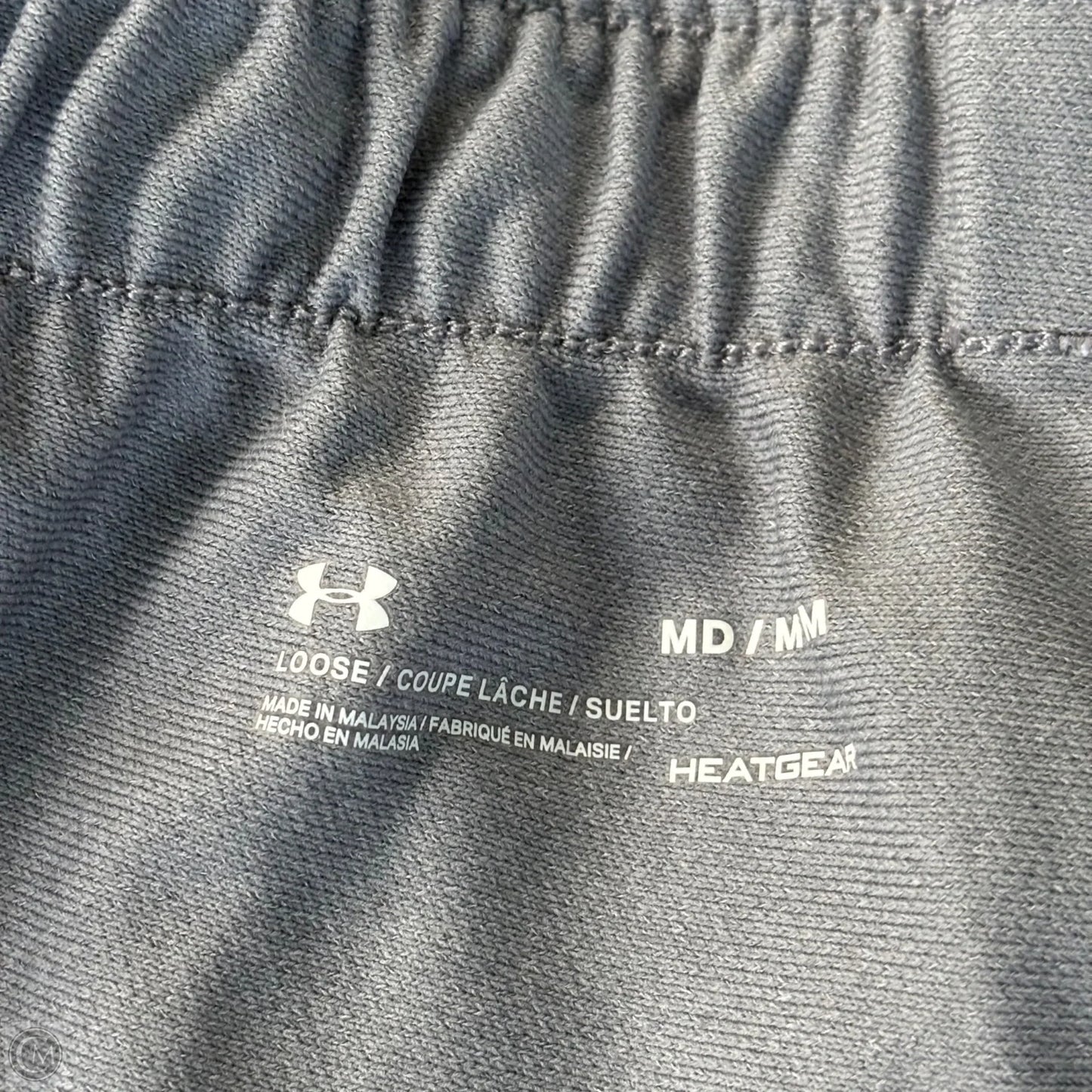Athletic Shorts By Under Armour In Grey & White, Size: M