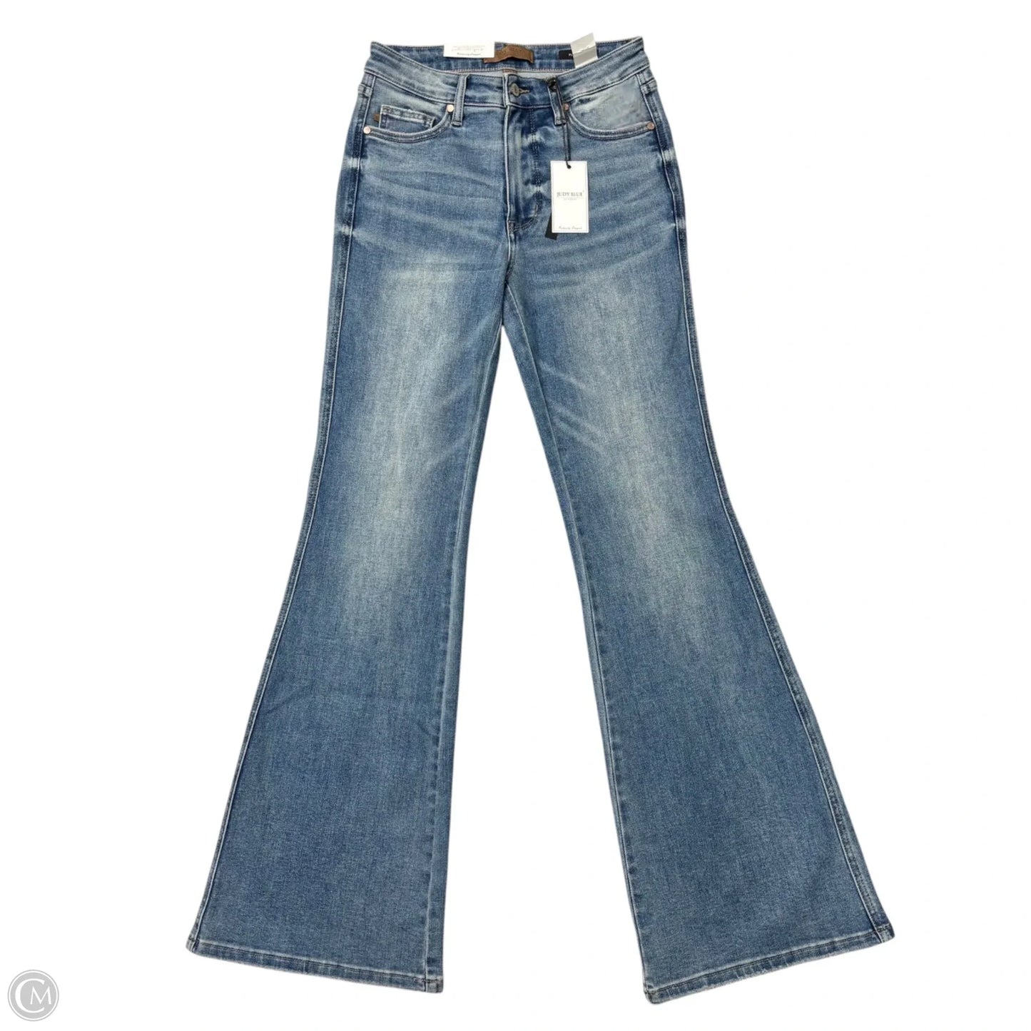 Jeans Flared By Judy Blue In Blue Denim, Size: 4
