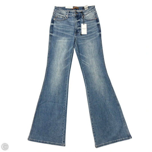 Jeans Flared By Judy Blue In Blue Denim, Size: 4