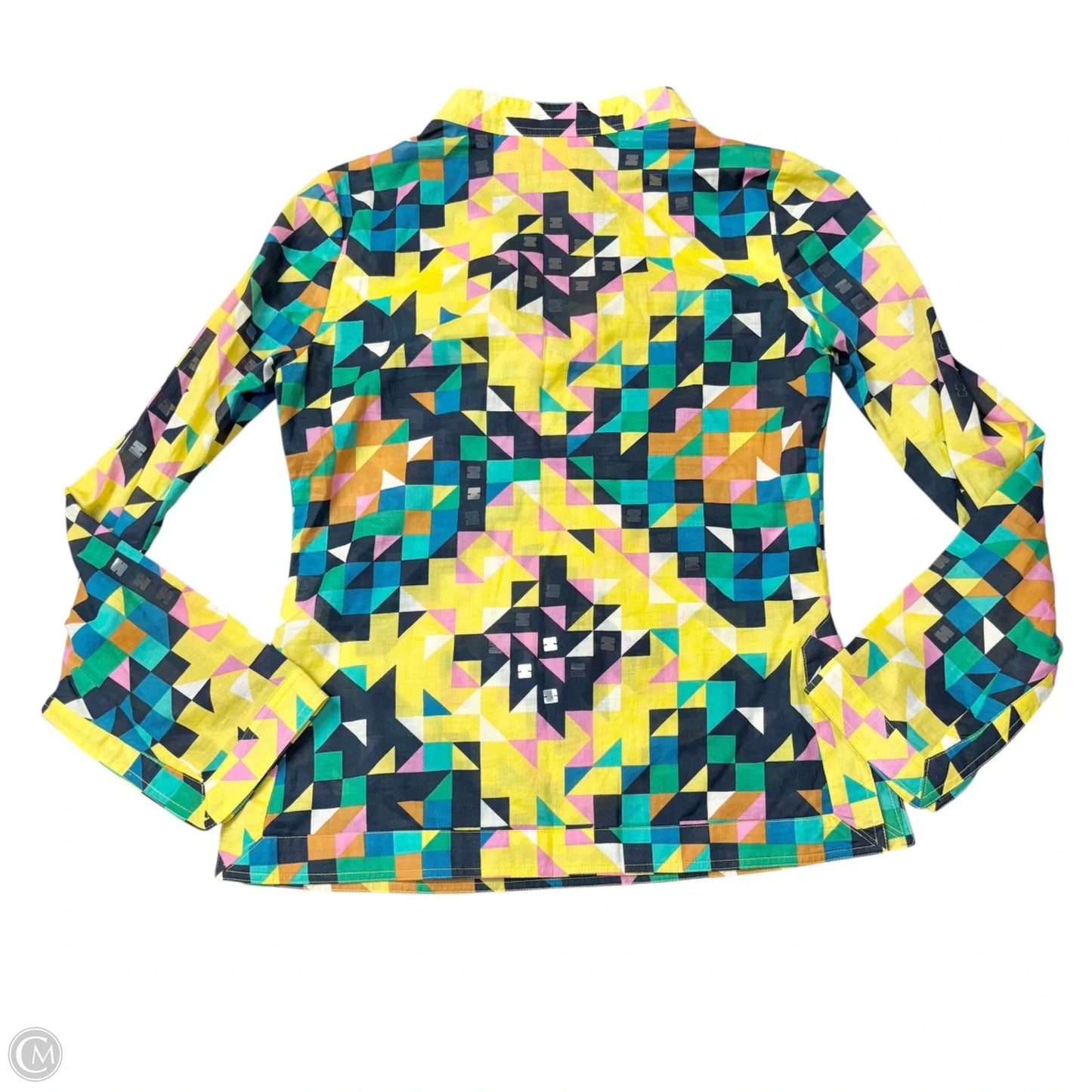 Top Long Sleeve Designer By Tory Burch In Geometric Pattern, Size: Xs
