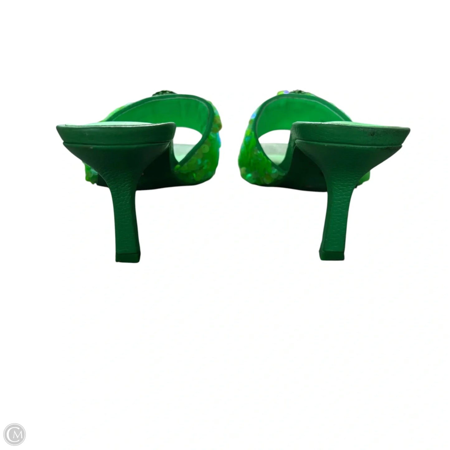 Sandals Heels Kitten By Kurt Geiger London In Green, Size: 8