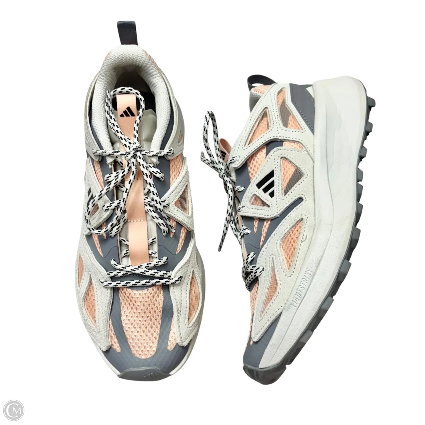Shoes Athletic By Adidas In Grey & Orange, Size: 9.5
