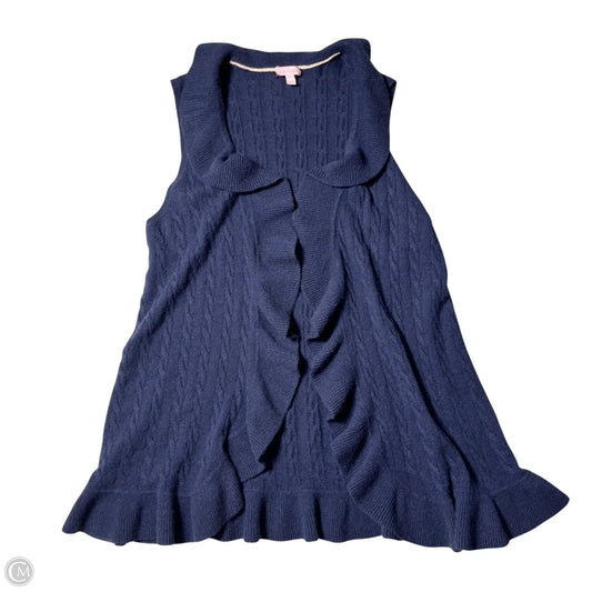 Sweater Cardigan Designer By Lilly Pulitzer In Navy, Size: Xl