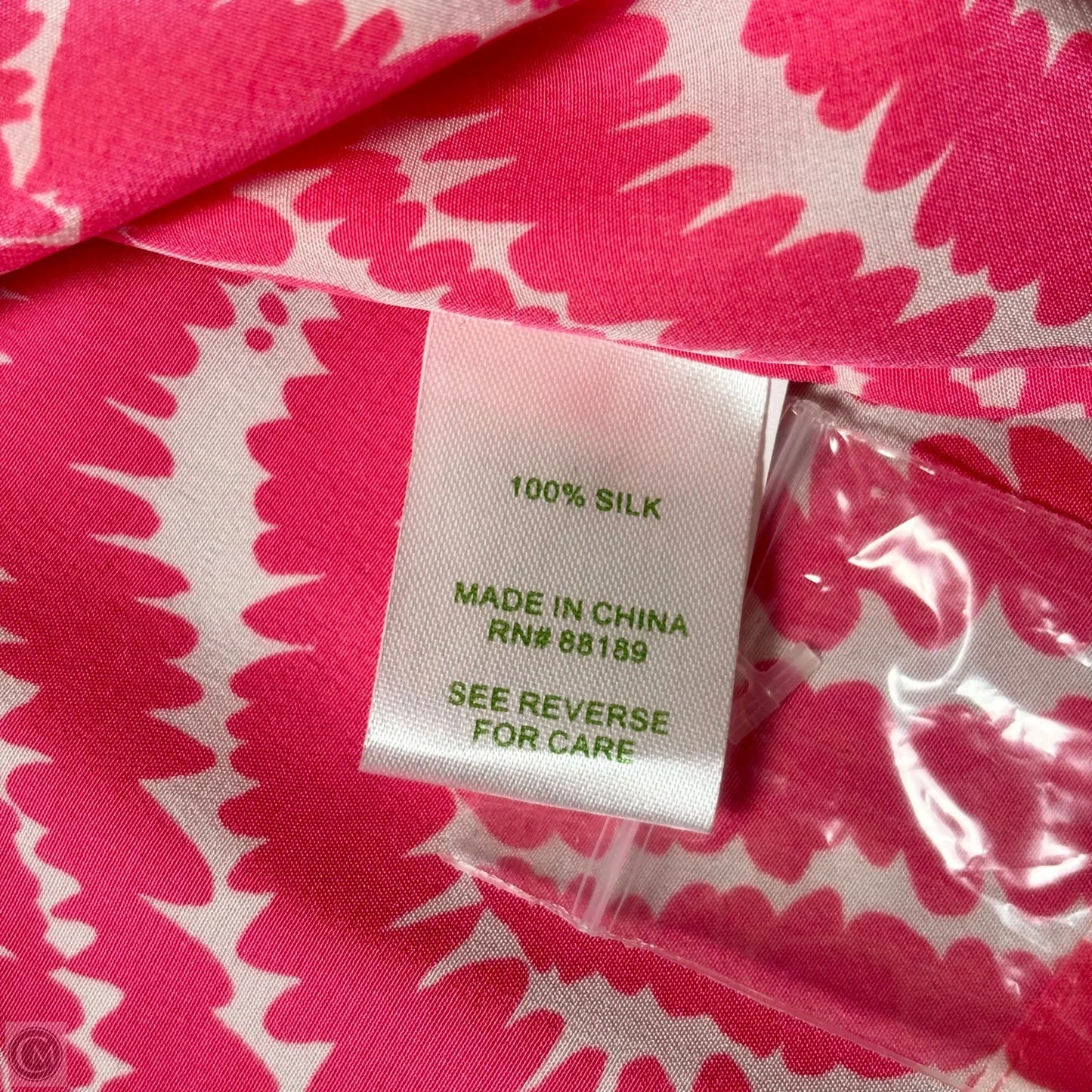 Top 3/4 Sleeve Designer By Lilly Pulitzer In Pink & White, Size: Xl