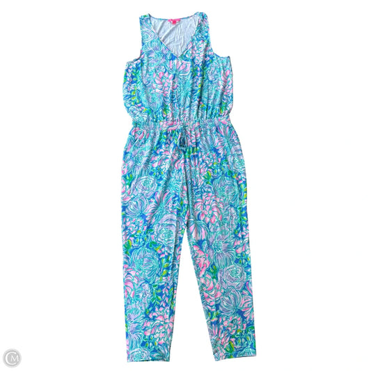 Jumpsuit Designer By Lilly Pulitzer In Floral Print, Size: Xl