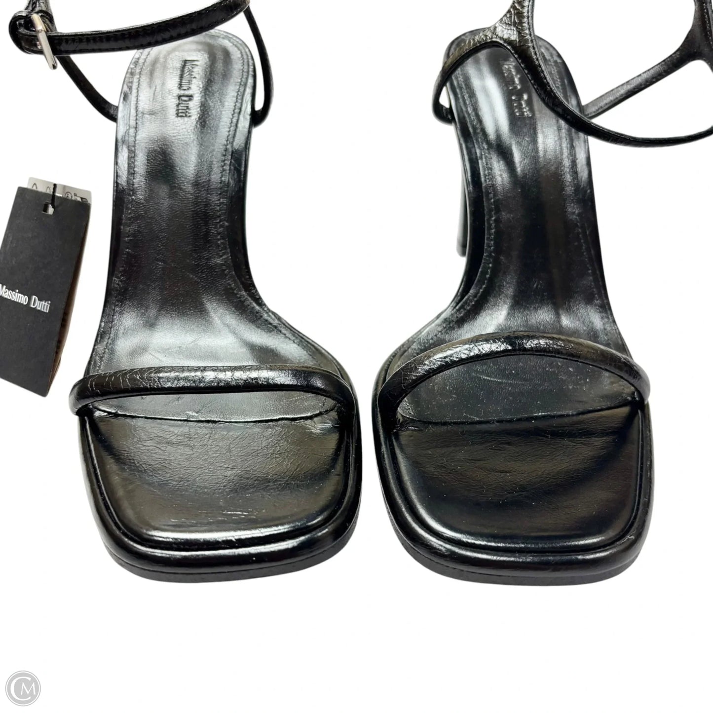 Sandals Heels Stiletto By Massimo Dutti In Black, Size: 7.5