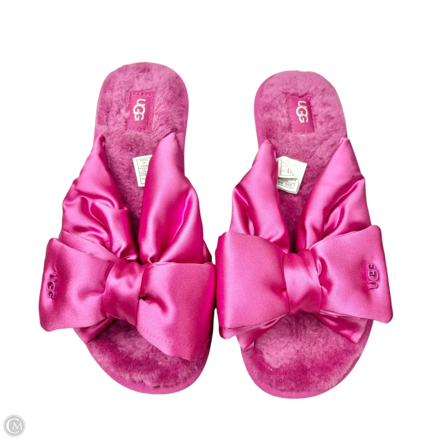 Slippers Designer By Ugg In Pink, Size: 6