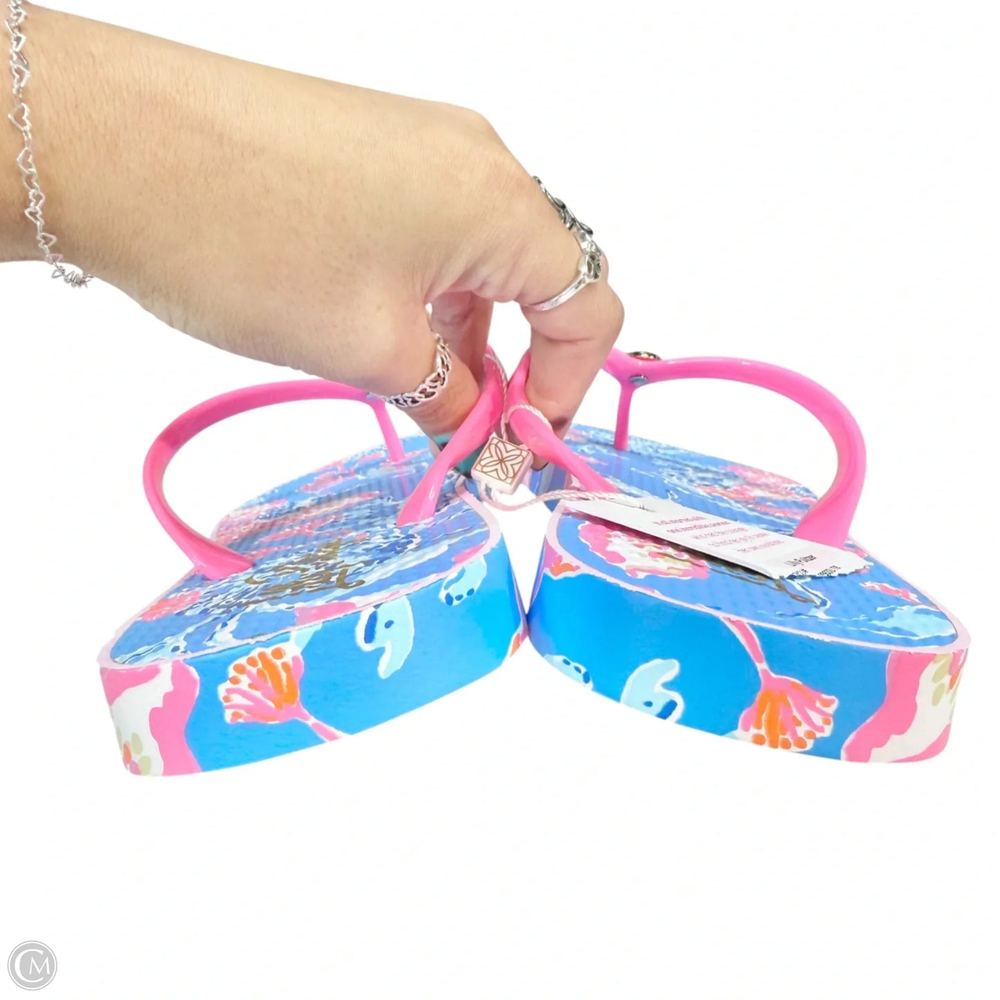 Sandals Designer By Lilly Pulitzer In Floral Print, Size: 7.5