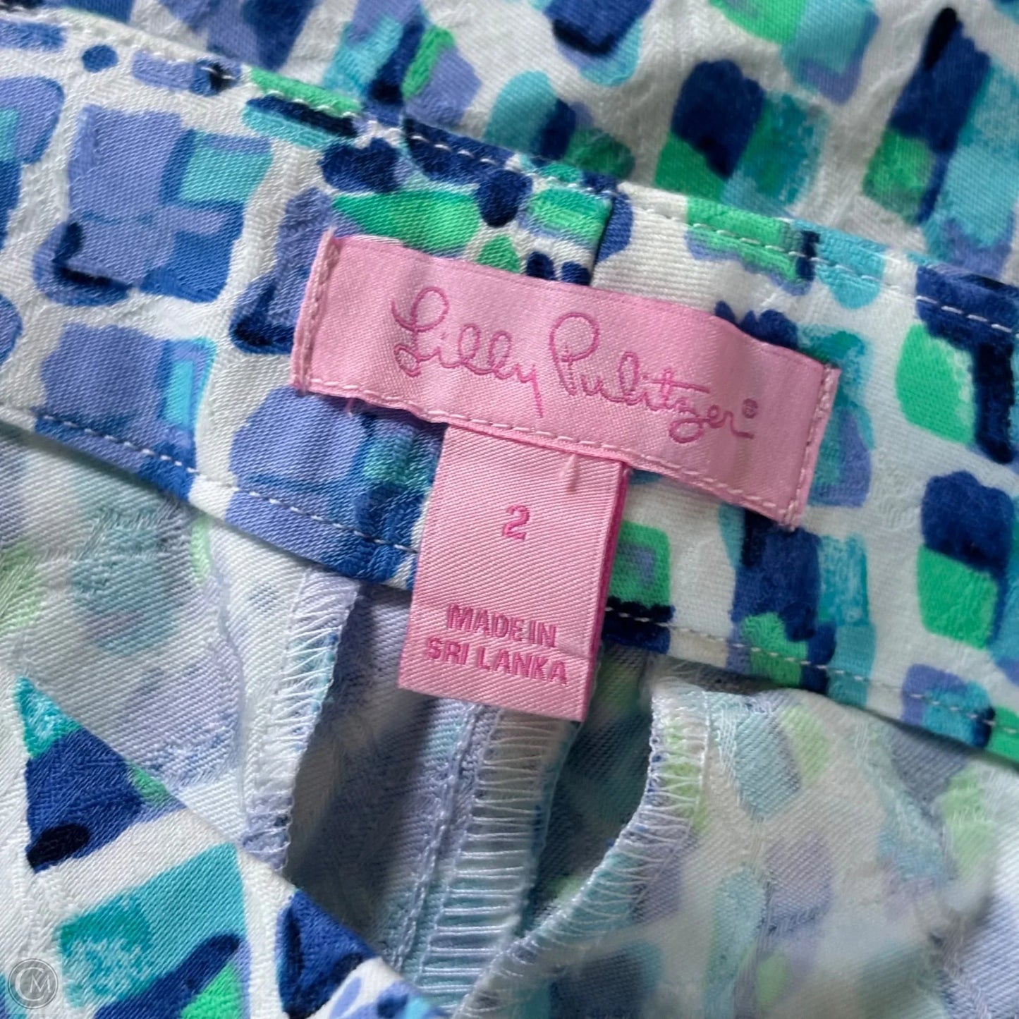 Pants Designer By Lilly Pulitzer In Blue & White, Size: 2
