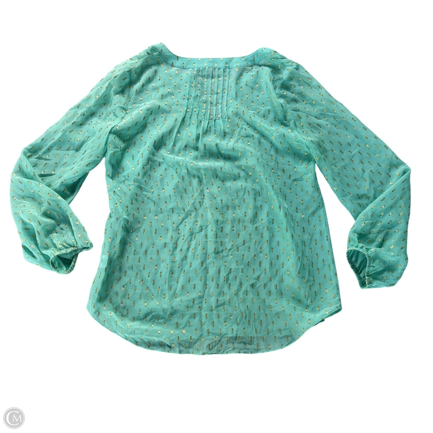Top Long Sleeve Designer By Lilly Pulitzer In Blue, Size: S